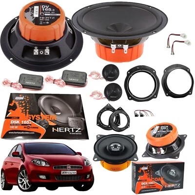 Kit 6 Casse Altoparlanti Hertz DSK 165.3 DCX 100.3 Ant+Post Fiat Bravo dal 2006