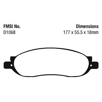 Pastillas de freno traseras EBC DP41778R Yellowstuff para Ford F-250 Super Duty 2005-2007 Foto 3 de 4