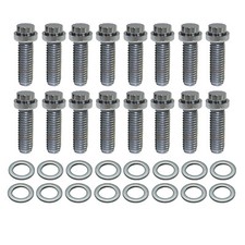 Chrome Big Block Chevy 12 Point 38 Head Intake Manifold Bolt Kit Bbc 396 454