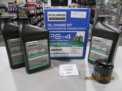 OEM Polaris PS-4 Oil Change Kit Full Syn 2881696 RZR XP Turbo FREE SHIPPING!