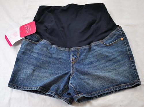 women's Isabel maternity jean shorts with cross over panel size 10/30 MSRP $23