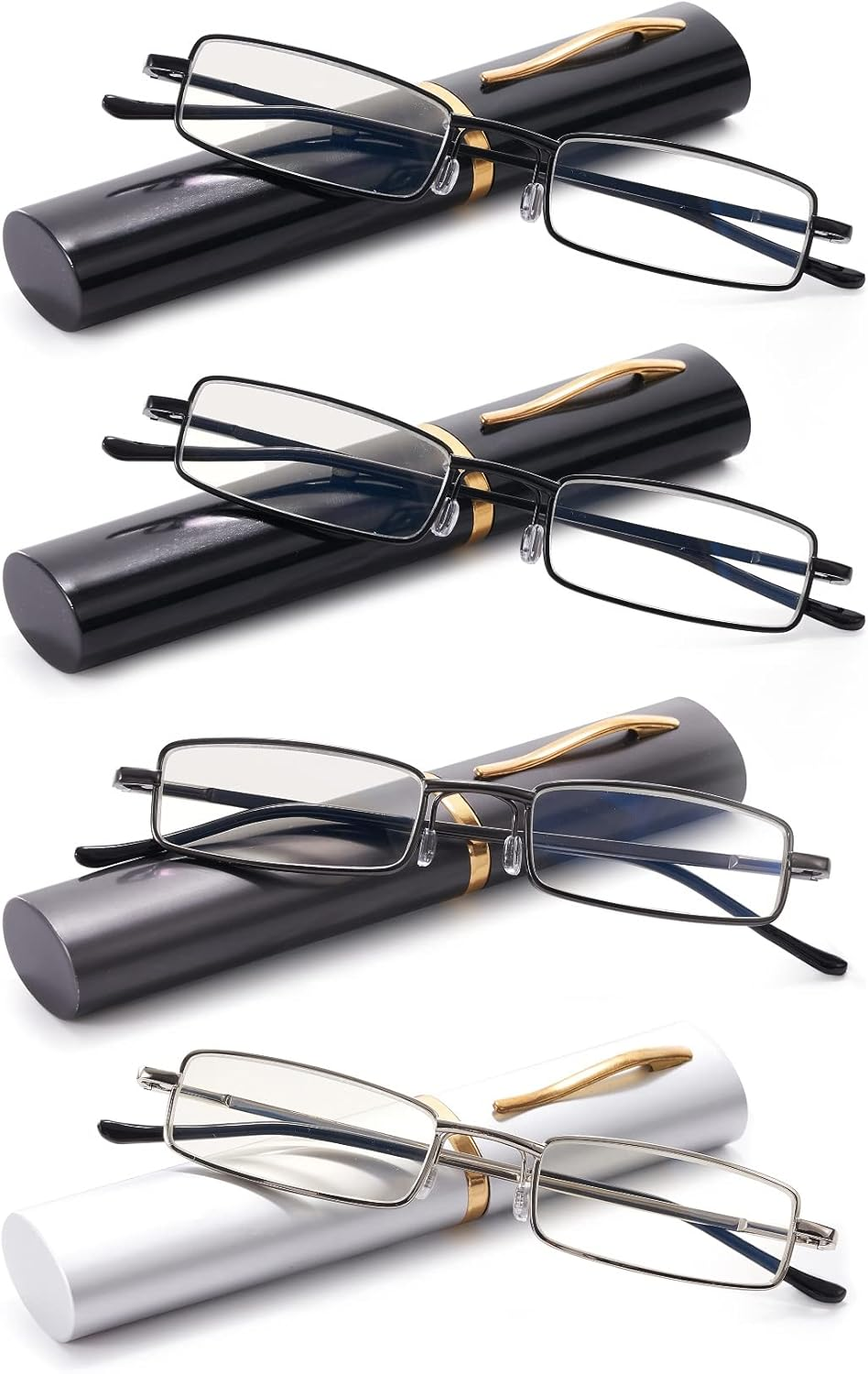 Slim Anti Blue Light Reading Glasses with Portable Case for Men and Women-image