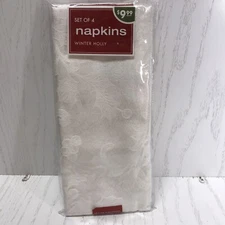 Set of 4 Napkins New Winter Holly(bin-h)