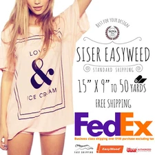 Siser NEW Easyweed IRON-ON HTV 15"x9" to 50 Yards 52 Colors FREE SHIPPING!