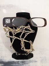 Vintage Pince-Nez spectacles by Givenchy plus with Christian Dior Link Chain
