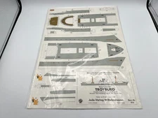 Vintage Jade-Verlag Wilhelmshaven Troyburg Cargo Ship 1/250 Paper Model Kit