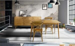 Sala Da Pranzo Completa Di Madia Tavolo 6 Sedie Design Nordico Industriale Ebay