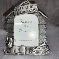 Picture Photo Frame Best Friend Dog Puppy 3.5  X 5   Pewter