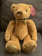 FAO Schwarz 160th Anniversary Plush Teddy Bear New Golden Tan Stuffed 14  Sittin