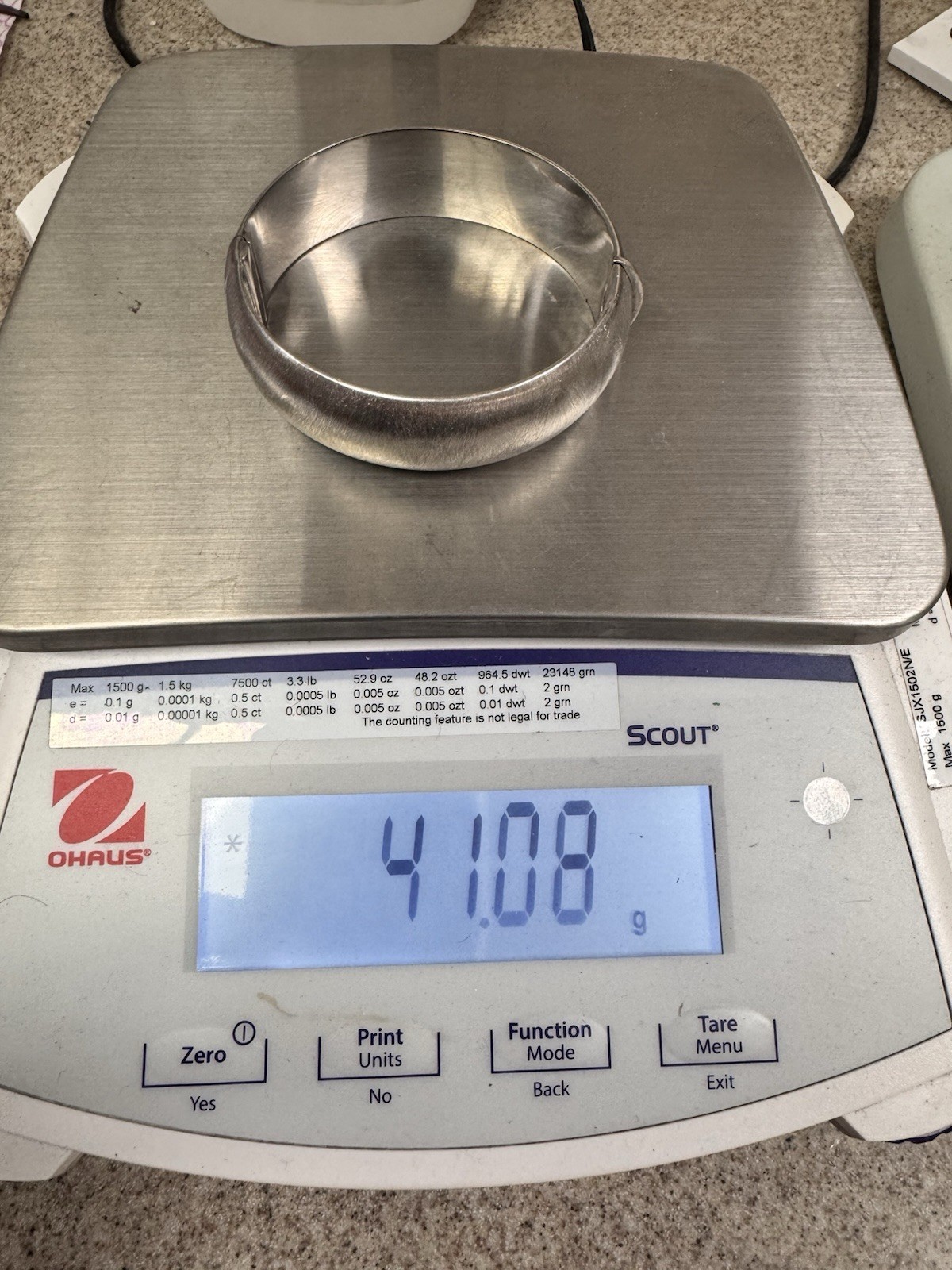 Sterling Silver Hinged Cuff Bangle Brushed Italy … - image 6