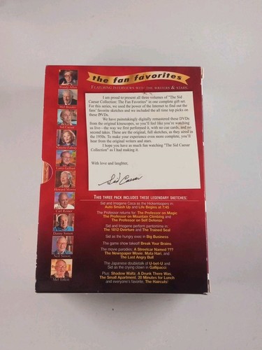 The Sid Caesar Collection - Fan Favorites Box Set (DVD 3-Disc Set) 2001 GETESTET - Bild 3 von 18