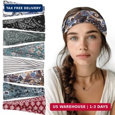obeoby 8 Pack Headbands for Women, Boho Style Headbands for Summer Vacation Musi