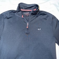 Vineyard Vines Performance Size Small Blue Pull Over 1/4 Zip Golf Men's