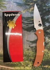 Spyderco Native Chief with Rex 45 Steel and Burnt Orange G-10 Handle C244GPBORE