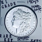 1904 S MORGAN SILVER DOLLAR HI GRADE GENUINE U.S. MINT RARE KEY COIN 8895
