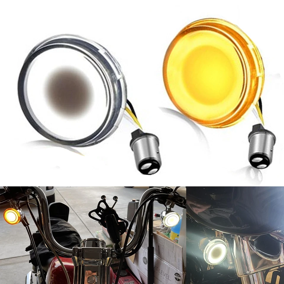2 светодиодных указателя поворота 1157 для Harley Street Glide Heritage Iron 883 Fatboy - Изображение 2 из 4