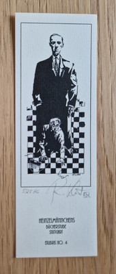 Lovecraft -- Exlibris -- nummeriert & signiert von Reinhard Kleist -- signé
