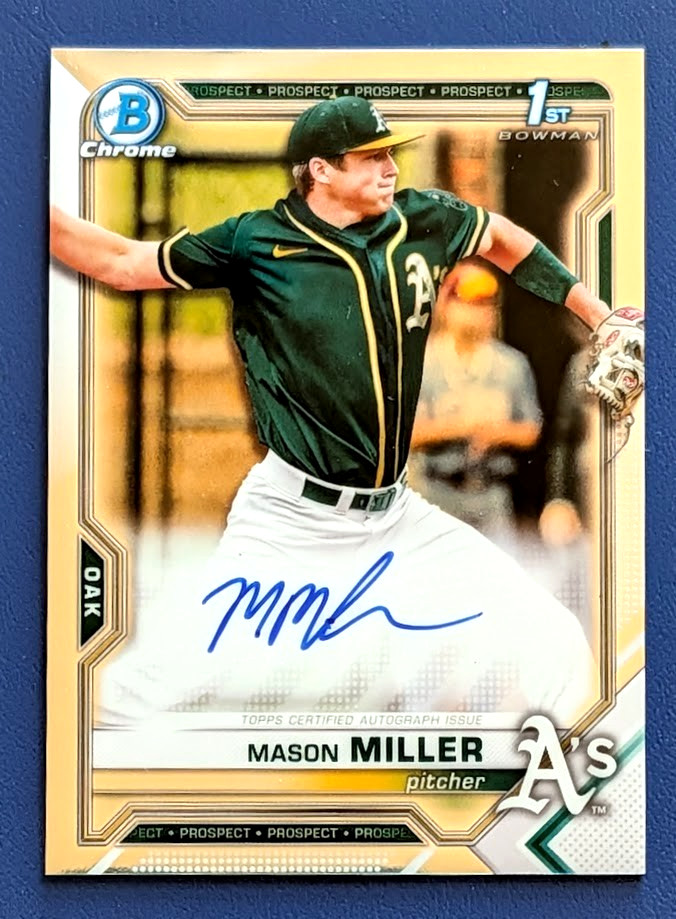 2021 1st Bowman Draft Chrome Mason Miller On-Card Rookie AUTOGRAPH RC