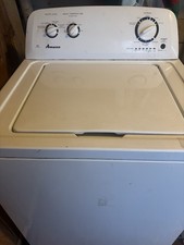 Amana Top-Loading Agitator Washing Machine White Electric Cycle Status