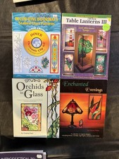 4 Variety of Stained Glass Pattern Books