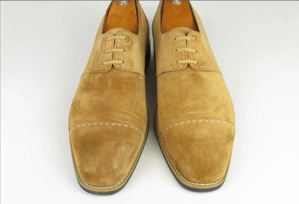 Gorra Oxford de gamuza beige Artioli 11,5 US $1650 como nueva Foto 2 de 4