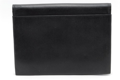 Yves Saint Laurent Clutch Second Bag YSL Black Leather - Picture 2 of 16