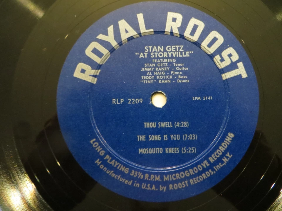 Stan Getz – At Storyville - 1956 - Royal Roost RLP 2209 Vinyl LP VG/VG+ - Image 4 of 4