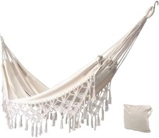 Hamac d'extérieur, Double Coton, hamac brésilien de Jardin, Convient pour 2