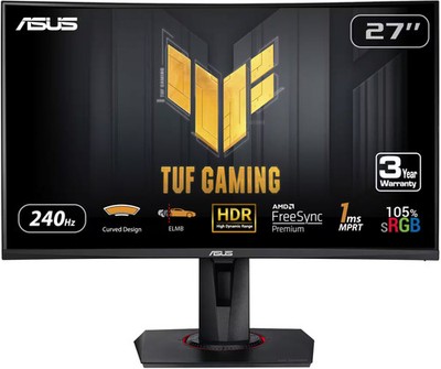 ASUS TUF Gaming 27インチ湾曲ゲーミングモニター VG27VQ TUF Gaming VG27VQ3B｜Monitors｜ASUS USA