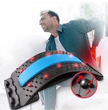 Magic Back Stretcher Lower Lumbar Pain Acupuncture Posture Relief Massager Hot