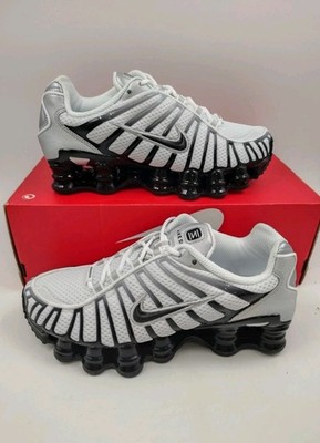 Nike Shox TL Tlx Full Shox Met Silver-White Womens Sz 6.5 [HQ4049-001]