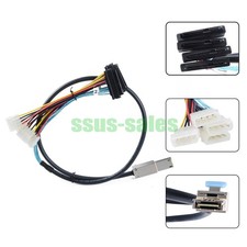 1M SFF8088 to 4x SFF8482 SAS Cable IDE Power four 3.5" SAS/SATA hard drives NEW