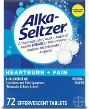 Alka-Seltzer Original Antacid Relief Effervescent Tablets 72 Count