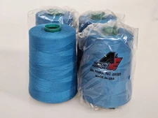 A & E Perma Spun Sewing Thread 6000 Yds Tex40 - Nassau Blue (Blue) x4 Spools NOS