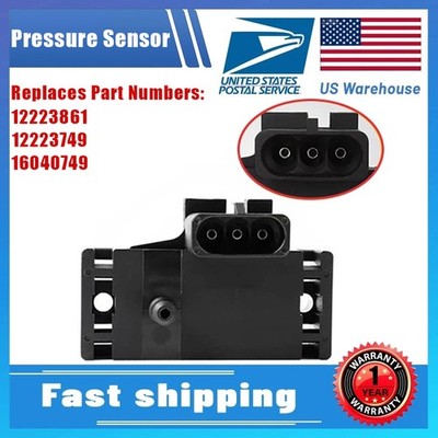 OEM# 16040749 Manifold Absolute Pressure MAP Sensor for GM 3-Bar 12223861 US