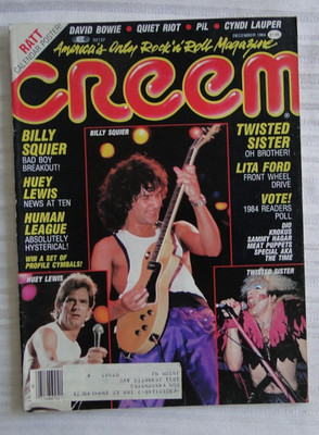 Vintage Magazine Creem Dec 1984 Billy Squier Twisted Sister Huey Lewis Bowie 105