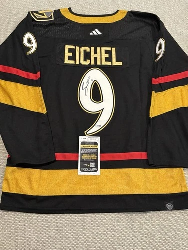 JSA COA JACK EICHEL Signed Autographed Vegas Golden Knights Hockey Jersey