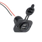 Prise allume cigarette avec double chargeur USB pour voiture moto électronique
