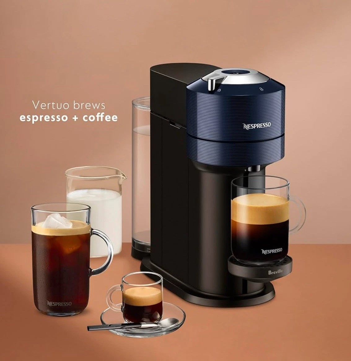 Nespresso Vertuo Next Coffee and Espresso Maker by Breville, Navy *Machine Only*