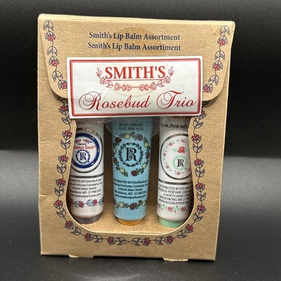 1 ROSEBUD Smith s Rosebud Lip Balm Trio Set 0.5 oz /each Brand New Sealed