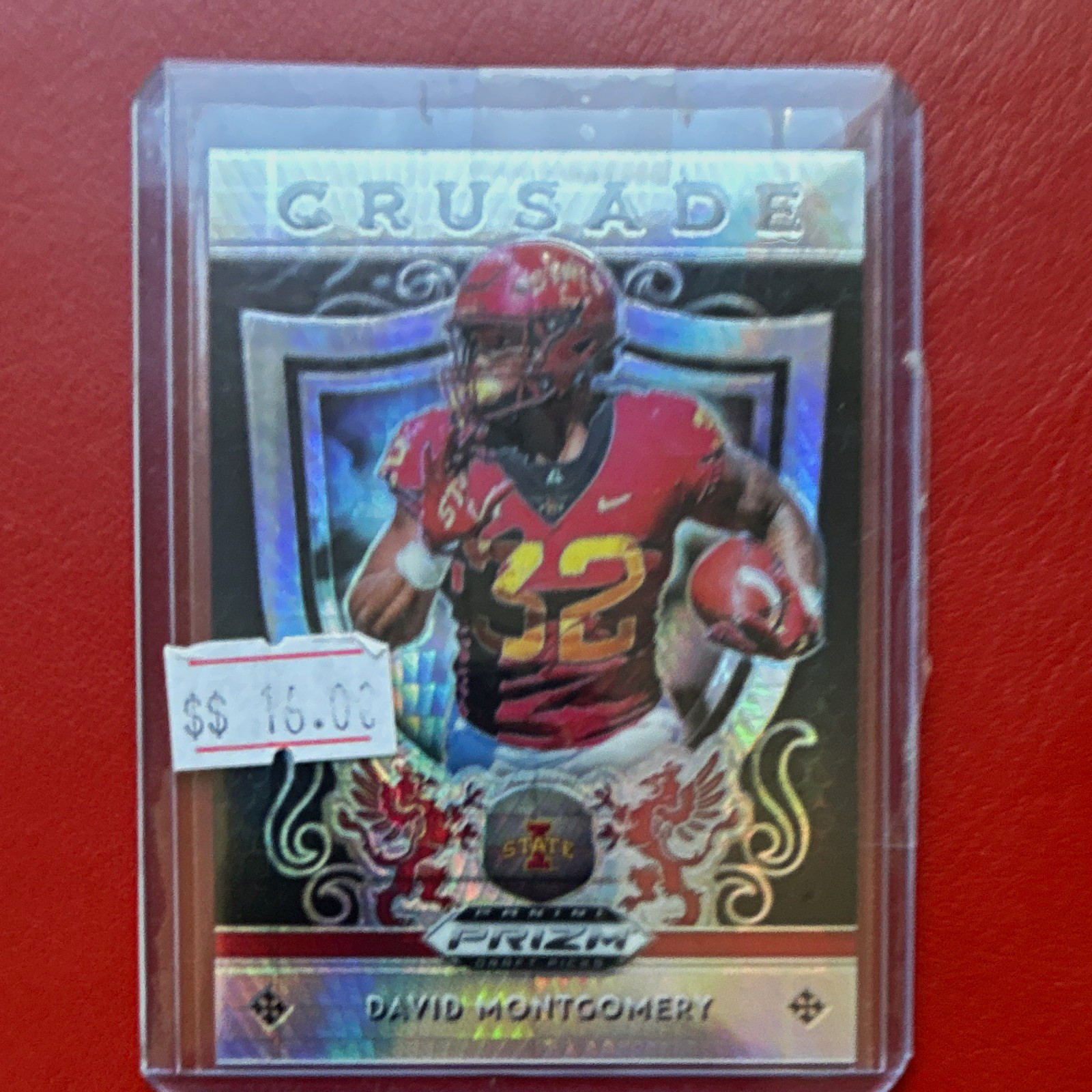 Panini 2019 Prizm Draft Crusade David Montgomery RC Hyper Prizm /75 #12