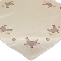 Tischdecke 85X85 Mitteldecke Ostern KüChe Hossner Huhn Ostertischdecke Bestickt
