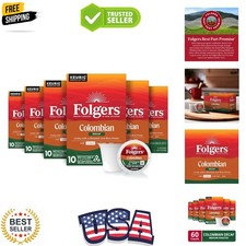 Colombian Decaf Coffee, Medium Roast, Keurig K-Cup pods, 10 Count Box Pack of 6