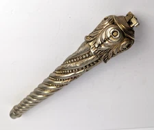 Huge 13" Scepter Silver Metal Table Top Cigarette Lighter Very Good Needs Flint