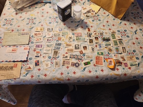 Vtg Stamp Collection Antique Album United States Lot Many Pages Rectangular + Ai - Bild 1 von 21