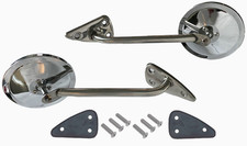 60-66 Chevygmc Truck Driver Passenger Side View Stainless Door Mirrors Arms 60-66 Chevygmc Truck Driver Passenger Side View Stainless Door Mirrors Arms