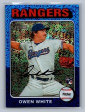 OWEN WHITE 2024 Topps Heritage BLUE SPARKLE RC Rookie #168 Texas Rangers