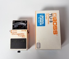 BOSS TU-3 Chromatic Tuner Guitar PSA Tested Working w/ Box