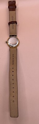 Skagen Denmark ladies rose gold tone brown leather dress watch NEW BATTERY Skagen Denmark Watch Women 22mm Gold Tone Brown Leather Band  main image 4