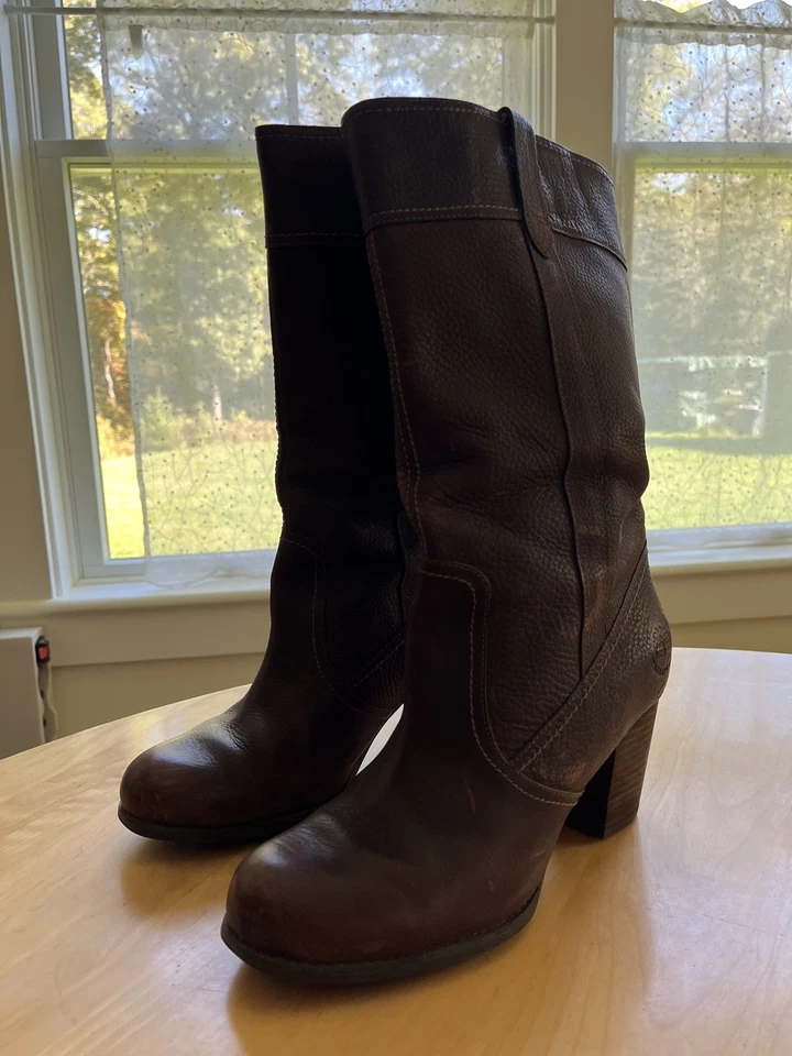 Timberland Earthkeepers Waterproof Leather Mid Calf Brown Boots size 10 - Image 2 of 4